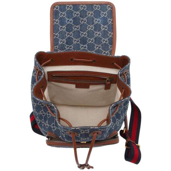 Gucci Backpack Interlocking GG Denim Bag - Picture 6 of 11